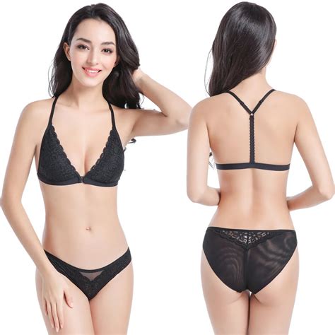 Sexy Bra And Brief Set Cotton Seamless Wirefree Push Up Bra Low Women Underwear Set Thin Lingerie