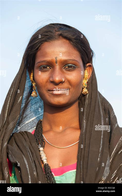 Young Indian Woman Pushkar Rajasthan State India Stock Photo Alamy