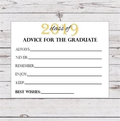 Print these graduation advice cards for free and use at your graduation party! Advice for the Graduate Printable, Graduation Advice Cards, 2020 Graduation Party Decor, INSTANT ...