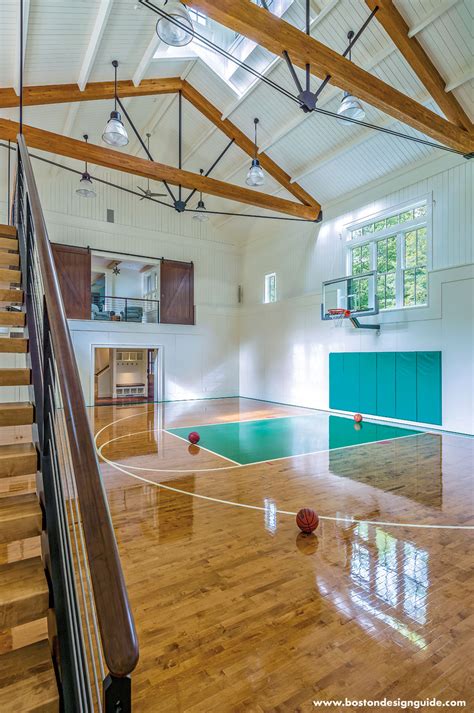 Barn Transforms Into Home Basketball Court Boston Design Guide