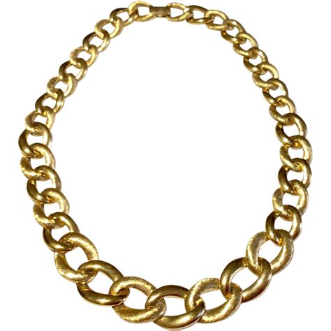 Vintage Classic Napier Gold Tone Link Necklace From Bestkeptsecrets On