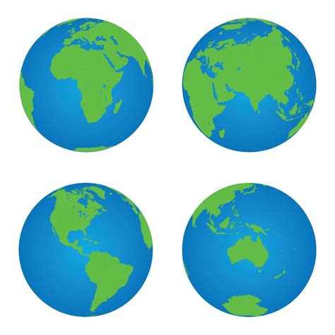 Earth Globes Vector Illustration 11158789 Vector Art At Vecteezy