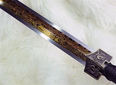 Longquan Sword Octahedral Pattern Steel Sword Ancient Chinese Swords On