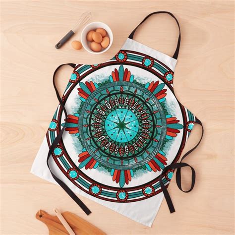 Colourful Graphic Mandala Design Apron For Sale By Puresymbols Mandala Design Aprons For