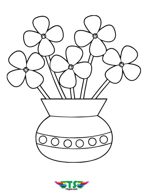 Hopefully you can make some time for you and relax while working on one of these flower adult. Printable Flowers in a Vase Coloring Page - TSgos.com