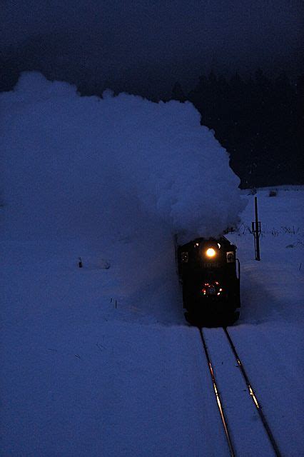 Night Train And Snow Паровоз