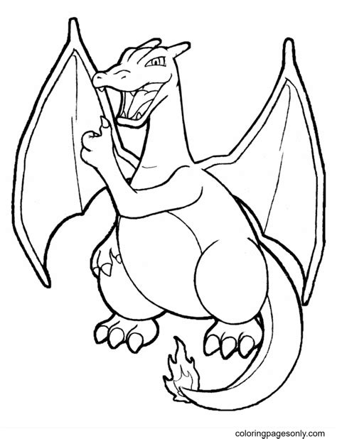 Mega Charizard X Pokemon Coloring Pages Charizard Coloring Pages