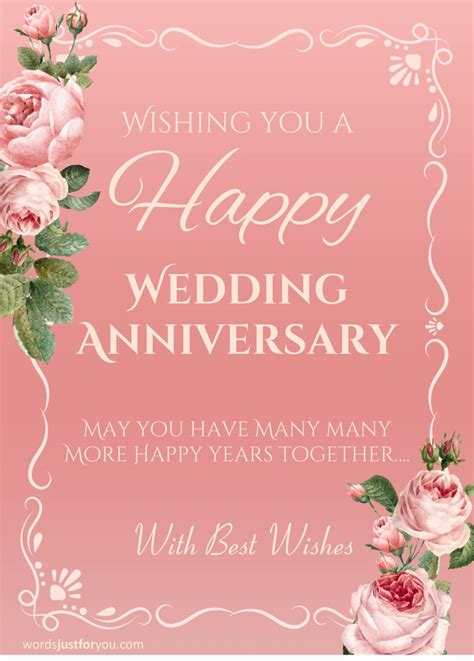 Happy Wedding Anniversary Card Words Just For You Best Animated