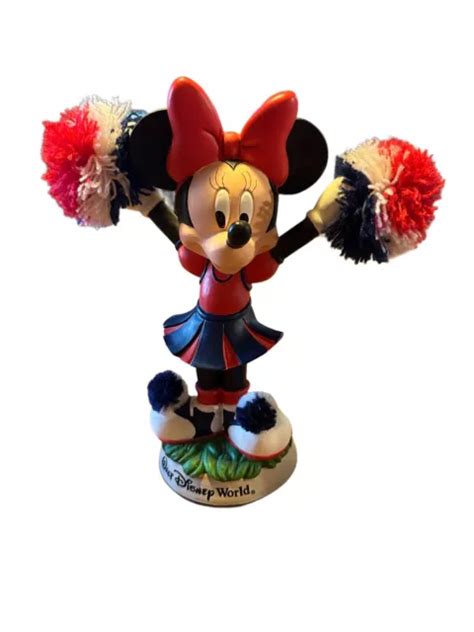 FIGURINE RESINE MINNIE Cheerleader Walt DISNEY WORLD Pompom Girl EUR 69