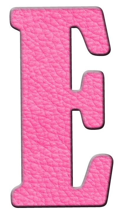 Abc Letter E Pink Themes Decoupage Plain Symbols Board Color