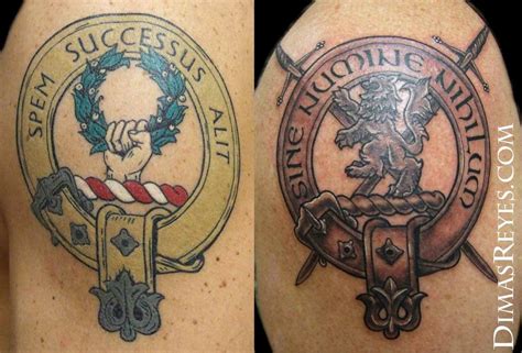 The name emerges in scotland in late 12th century from the parish of gordon in berwickshire. Family Crest Tattoos by Dimas Reyes : Tattoos