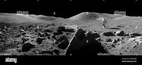 Astronaut And Lunar Roving Vehicle Lrv Composite Image Us Astronaut