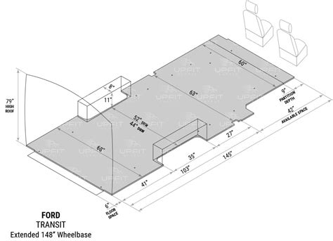 Ford Transit 148 Extended Wb Interior Cargo Measurements Upfit Supply