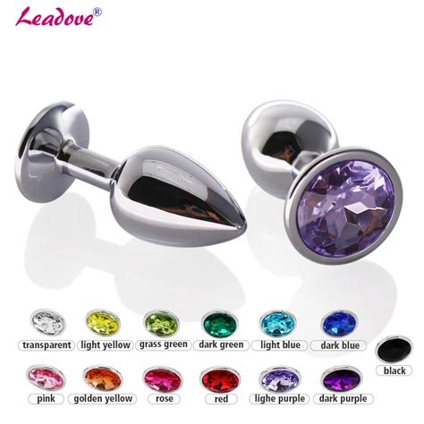 medium size 80 34mm crystal jewelry anal plug butt plugs booty beads metal prostate massager sex