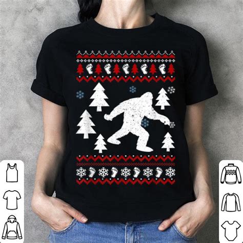 pretty bigfoot sasquatch christmas ugly merry xmas holiday ts sweater hoodie sweater