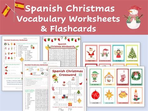 Spanish Christmas Vocabulary Activities Teaching Resources