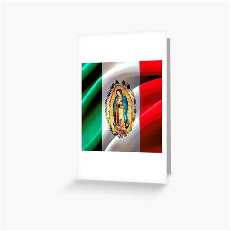 our lady of guadalupe mexican virgin mary mexican flag mexico catholic greeting card for sale