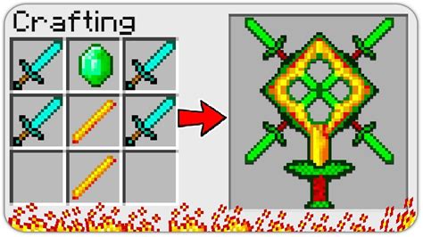 How To Craft An Emerald Sword Of God In Minecraft Secret Recipe