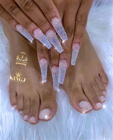 Pimpcessofpins💦🤍 Bling Nails Acrylic Toe Nails Acrylic Toes