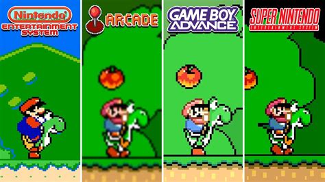 Super Mario World 1990 Snes Vs Nes Vs Game Boy Advance Vs Arcade