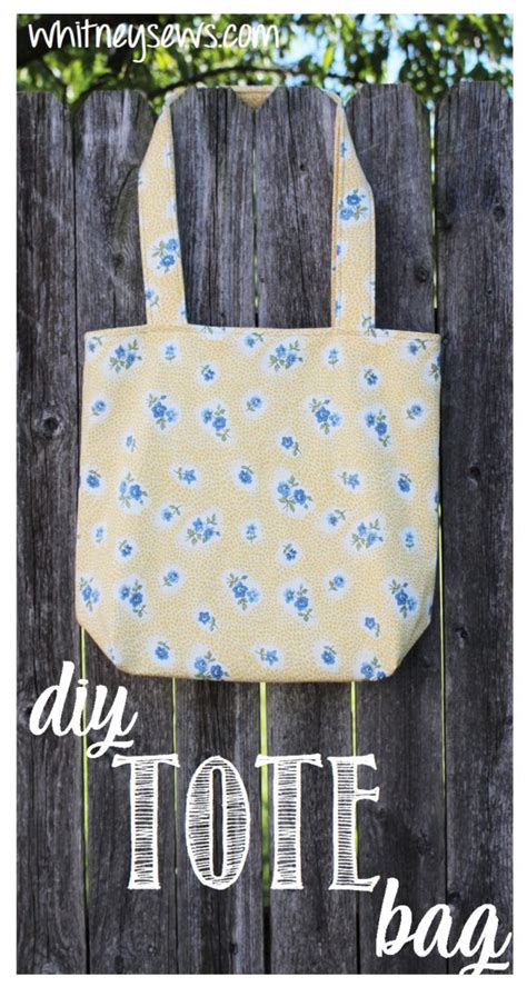 Easy Lined Tote Bag Whitney Sews Tote Bags Sewing