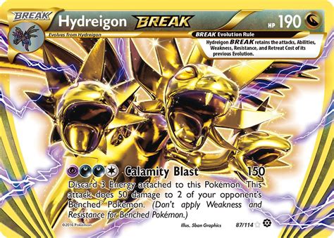 Pokemon Xy Steam Siege Single Card Rare Holo Break Hydreigon Break 87114