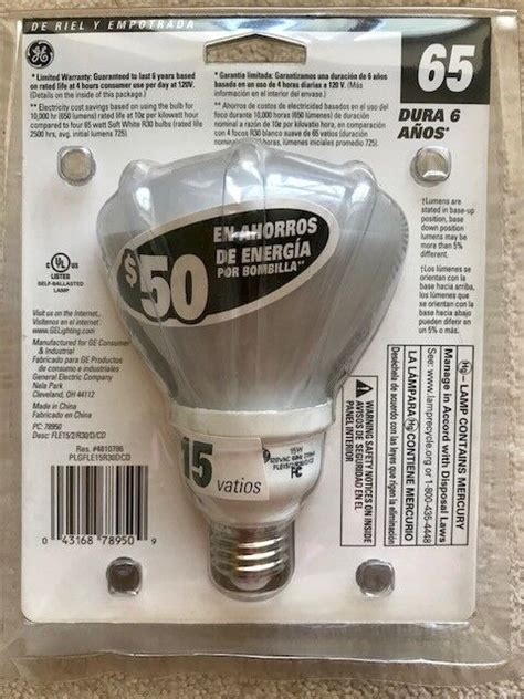 Ge Lighting 15w R30 Screw In Fluorescent Light Bulb Fle152r30dcd