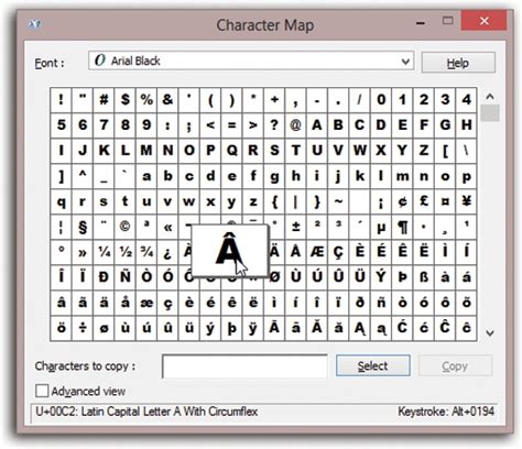 Character Map Symbols Copy And Paste