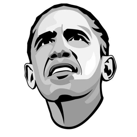 Detailed Obama Portrait Vector Illustration Obama Portrait Screen