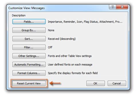 How To Restorereset Folder View Settings In Outlook