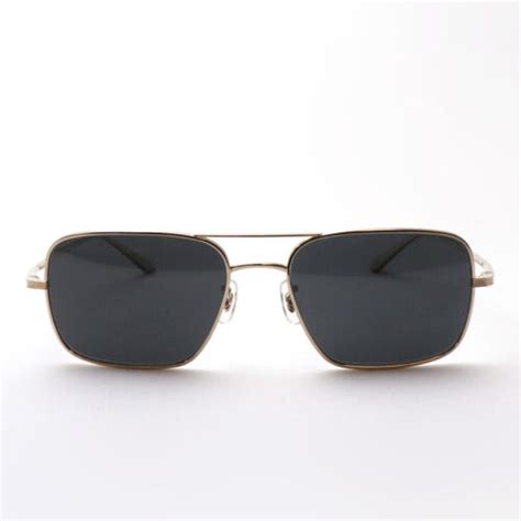 Pre Owned Oliver Peoples The Row Victory La Gold Titanium Aviator