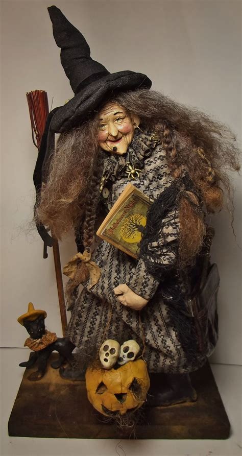 Handmade Witch By Kim Sweet~kims Klaus~antique Vintage Halloween