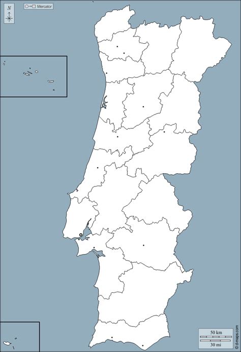 Portugal Mapa Gratuito Mapa Mudo Gratuito Mapa En Blanco Gratuito