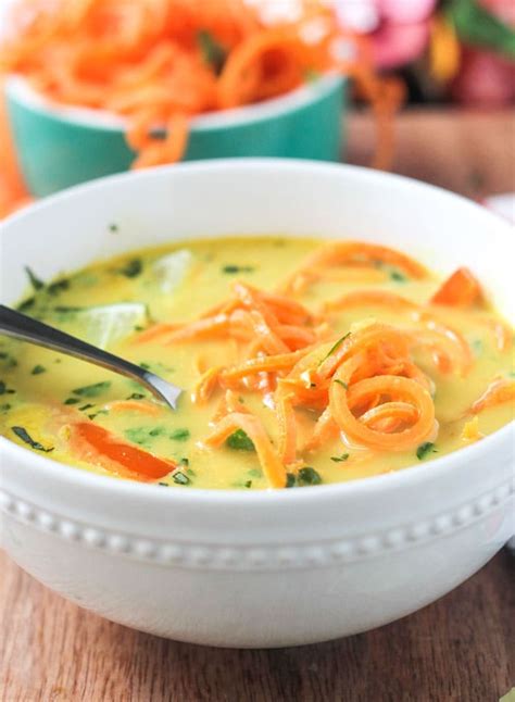 Coconut Curry Soup W Sweet Potato Noodles ~ Veggie Inspired