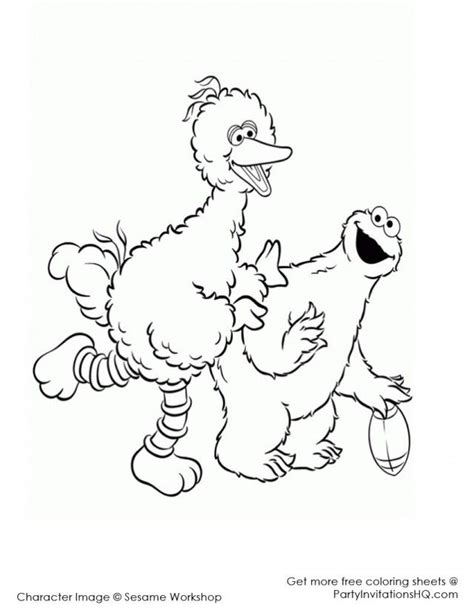 Big Bird Coloring Pages Clip Art Library