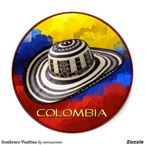Sombrero Vueltiao Classic Round Sticker Zazzle Cultura De Colombia