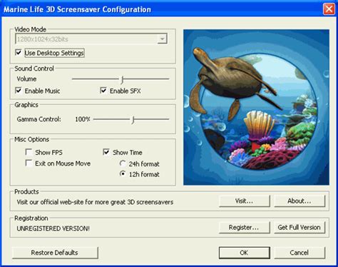 Marine Life 3d Screensaver Download