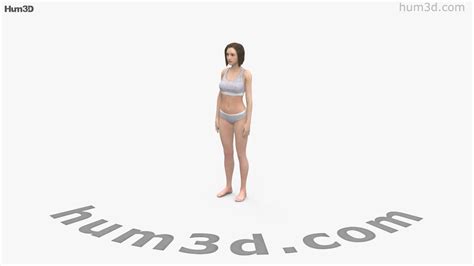 360 View Of Woman 3D Model Hum3D Store