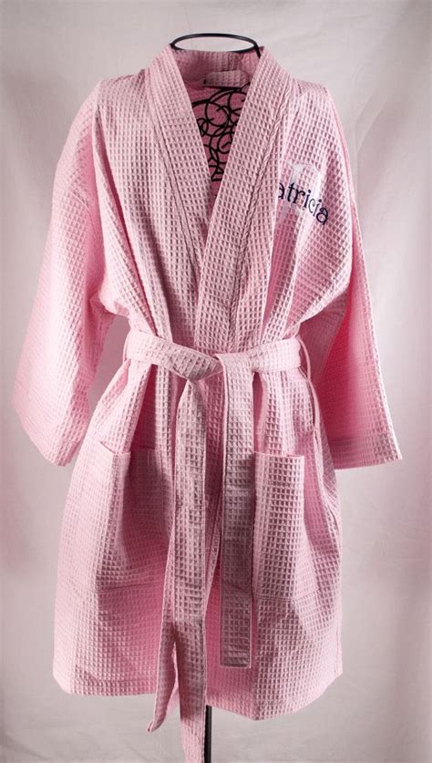 Monogrammed Waffle Robe Pink Personalized Robe Bridesmaid Etsy