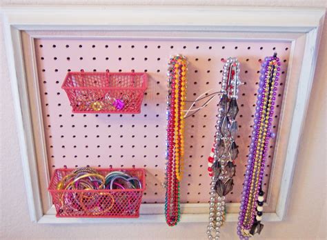 How To Organize Peg Board Peg Board Jewelry Organizer For Kids Home