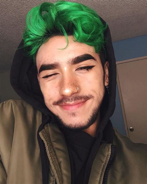 Boymakeup Green Hair Mens Hair Colour Green Hair Men