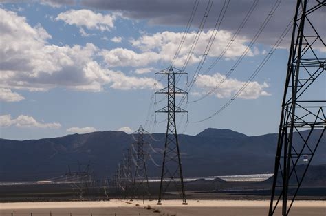 Power Lines Desert Cloudy Free Stock Photo Public Domain Pictures