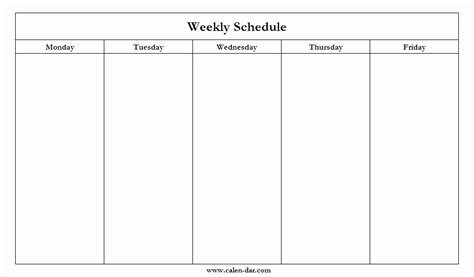 Monday Through Friday Calendar Free Printable Calendar Monthly