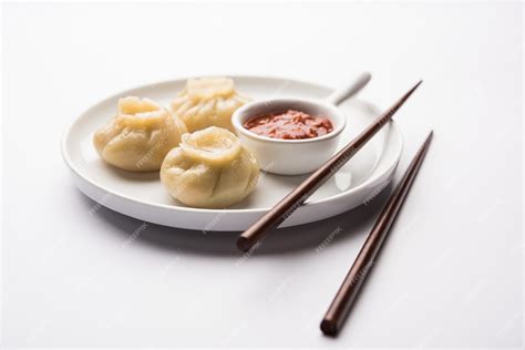 Premium Photo Traditional Dumpling Momos Food From Nepal Served With