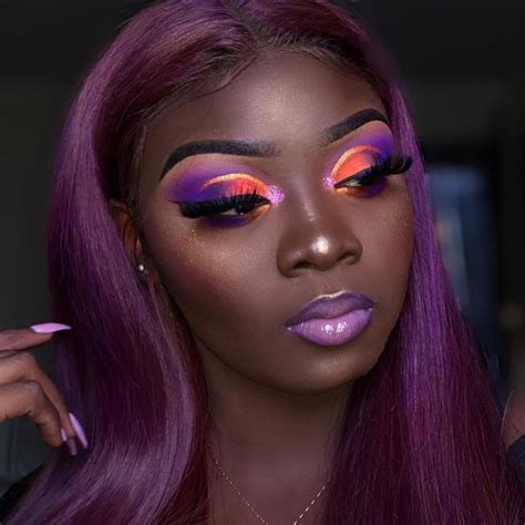 Themeanestwitch Purple Eye Makeup Purple Makeup Looks Dark Skin Makeup