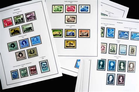 Color Printed Romania 1951 1960 Stamp Album Pages 56