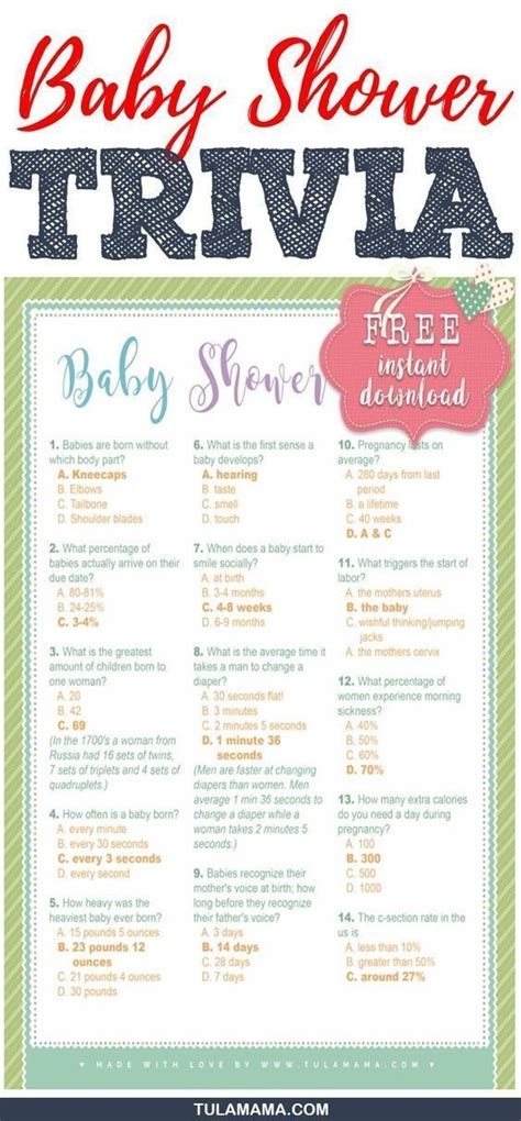 Juego Trivia De Baby Shower Para Imprimir Pinterest My Xxx Hot Girl