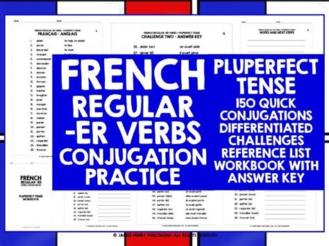 French Er Verbs Conjugation Practice 7 Teaching Resources