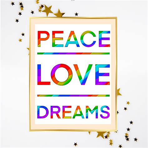 Peace Love Dream Digital Download Pdf Etsy