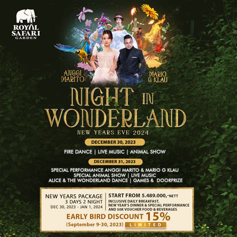 night in wonderland new year eve 2024 royal safari garden
